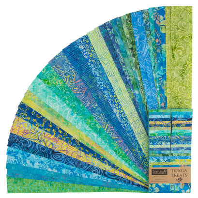 Tonga Treats Batiks - Grasshopper 2.5" Strips