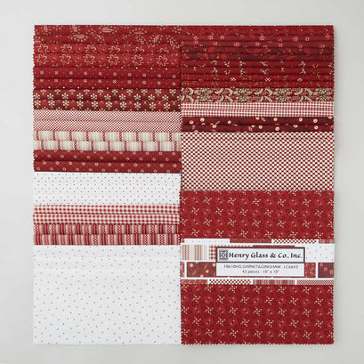Garnets and Gingham 10" Squares