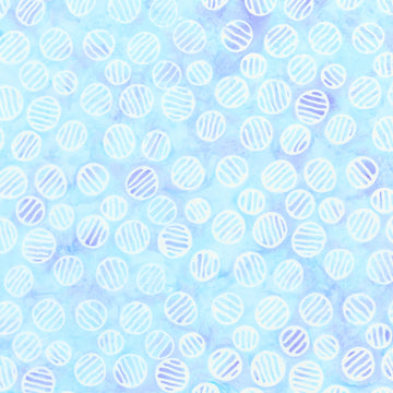 Tranquil Moments Batiks - Circles with Lines Blue Yardage