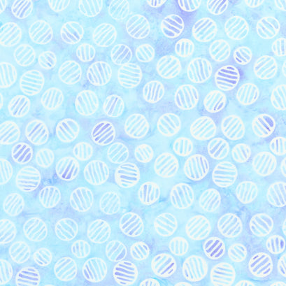 Tranquil Moments Batiks - Circles with Lines Blue Yardage