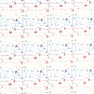 It Takes a Village - Community Text Cloud Yardage