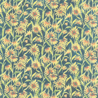 Floribunda - Blackeyed Suzie Q Midnight Yardage