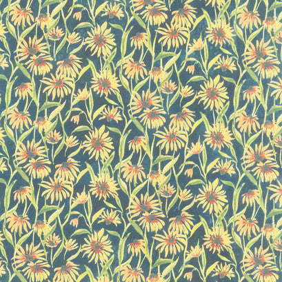 Floribunda - Blackeyed Suzie Q Midnight Yardage