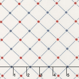 Star & Stripe Gatherings - Star Grid Ivory Yardage