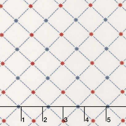 Star & Stripe Gatherings - Star Grid Ivory Yardage