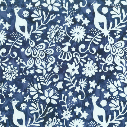 Longitude Batiks - Deep Blue Peacock 108" Wide Backing