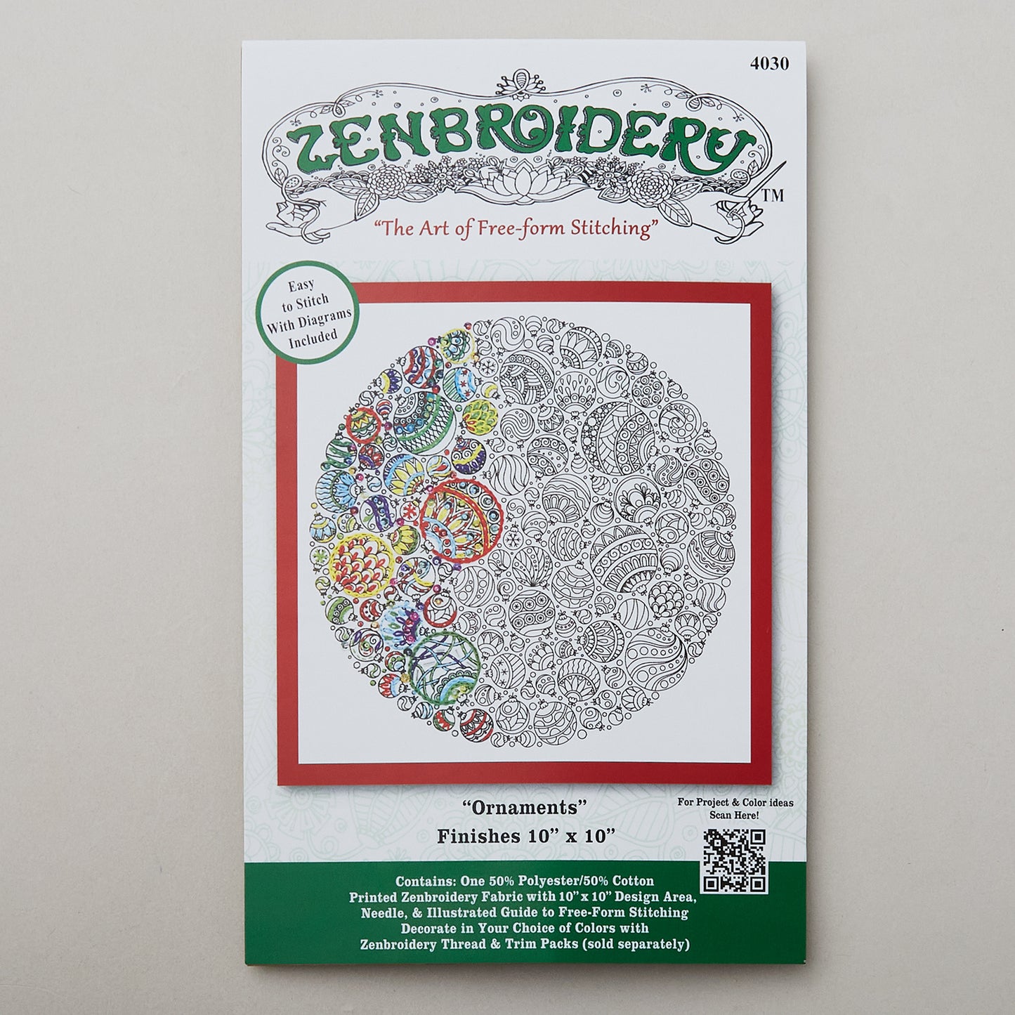 Zenbroidery Christmas Ornaments Embroidery Kit Alternative View #3