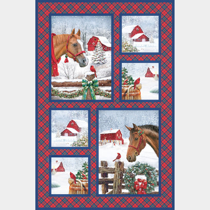 Farmstead Friends - Horse Red Panel