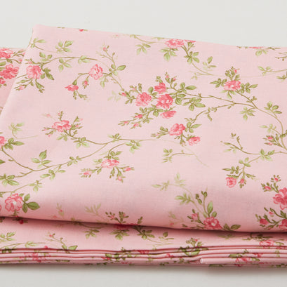 Poppies - Delicate Vine Soft Pink 2 Yard Cut