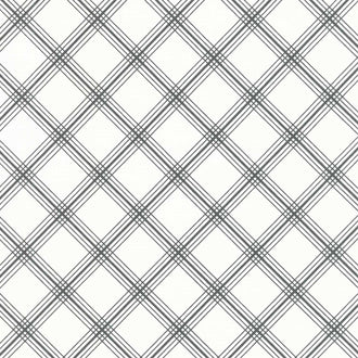 Midnight Meadow - Plaid Cream Yardage