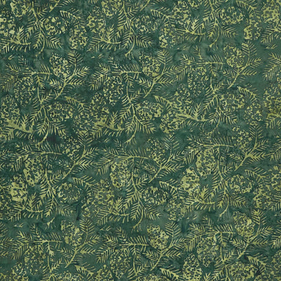 Fall Gatherings Batiks - Pinecones Green Turtle Yardage