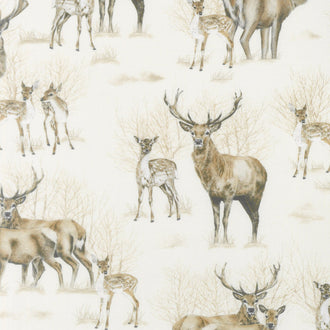 Animal Kingdom - Deer Light Natural Yardage