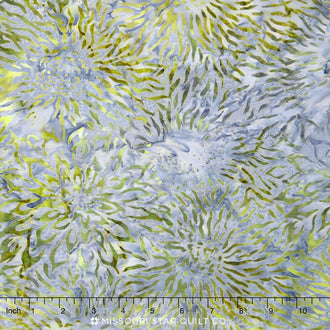 Tonga Batiks - Bluegrass Packed Dahlias Cosmic Yardage