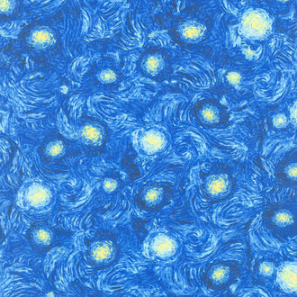 Poppy Dreams - Swirl Sky Starry Yardage