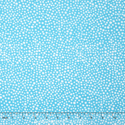Jules and Indigo - Dot Turquoise Yardage