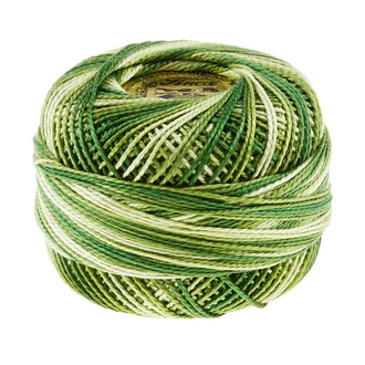 Presencia Perle Cotton Thread Size 8 Variegated Yellow Green