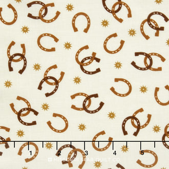 Cowboy - Horseshoes Cream Yardage