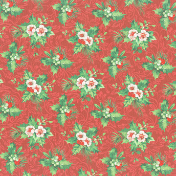Yuletide Traditions - Hellebore Red Multi Yardage Primary Image