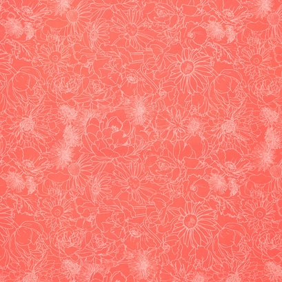 Spring Dreams - Garden Sketch Poppy Yardage