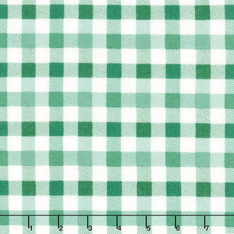 Old Fashioned Christmas - Check Green Flannel Yardage