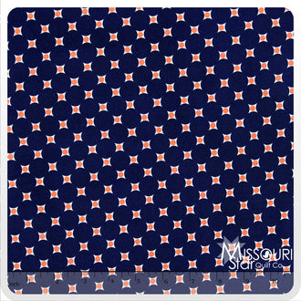 Vintage Verona - Dots Navy Yardage