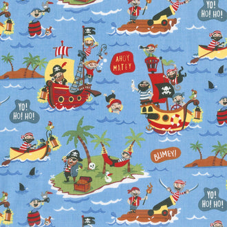Pirate's Life - Main Blue Yardage