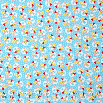 Bloom and Bliss - Tulip Blue Yardage