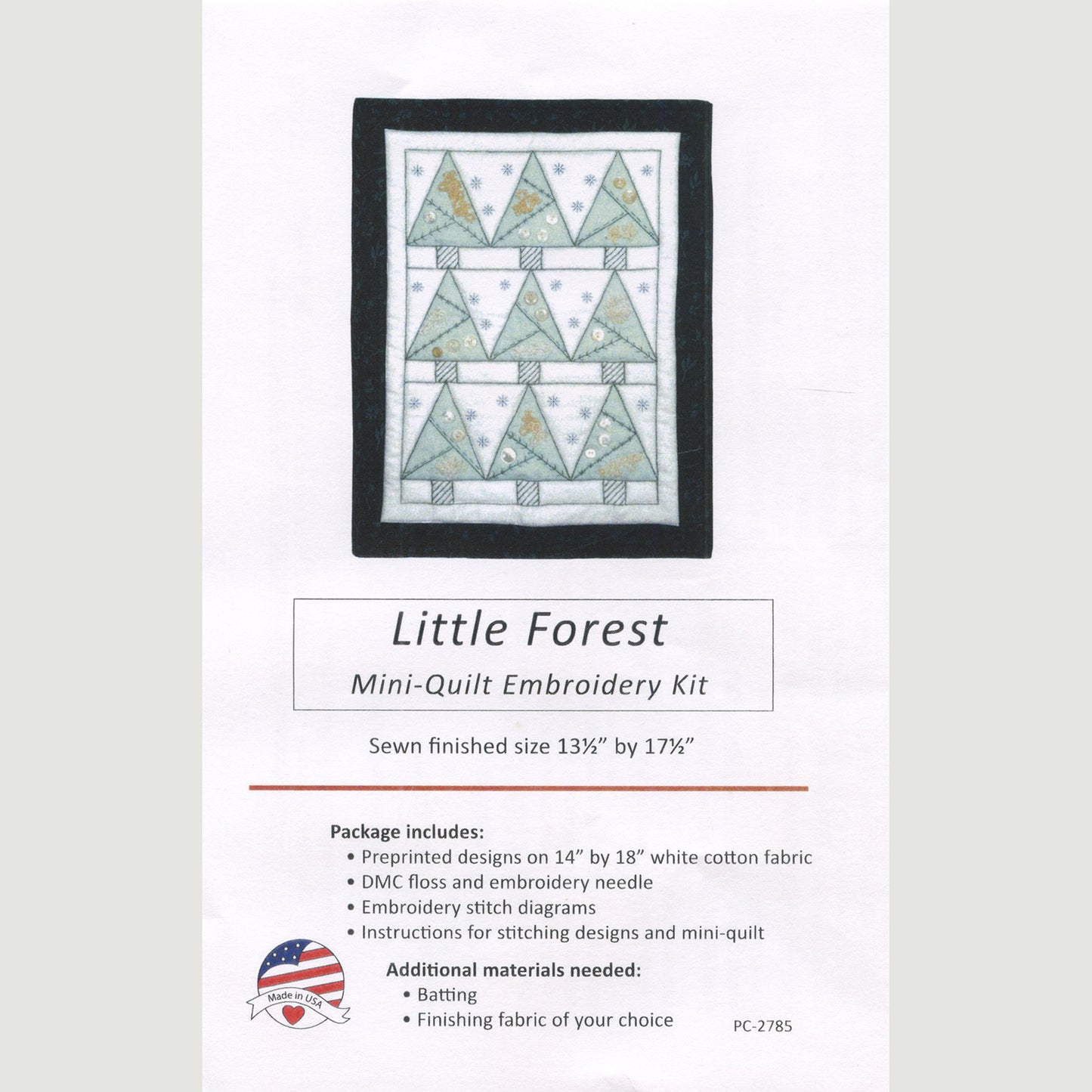 Little Forest Mini Quilt Embroidery Kit Alternative View #3
