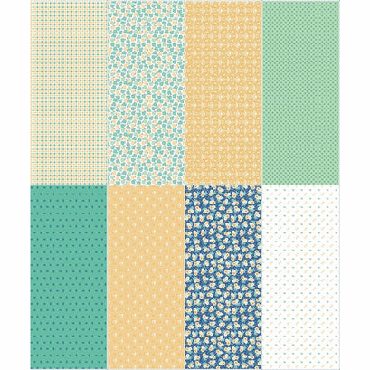 Calico Days - Fat Eighth Mint Panel