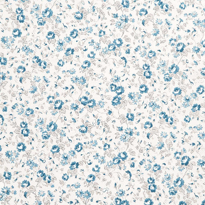 Serenity Blues - Flower Toss Taupe Yardage