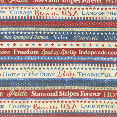 Stonehenge Stars and Stripes VI - Patriot Stripe Red Yardage