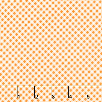 Playtime Flannel - Bias Gingham Orange Yardage