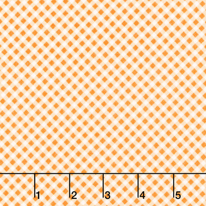 Playtime Flannel - Bias Gingham Orange Yardage