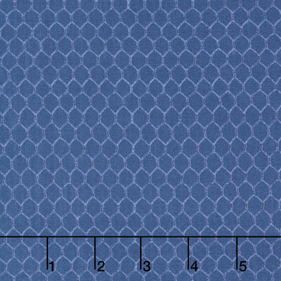 Morning Serenade - Chicken Wire Blue Yardage