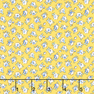 Dolly Jean - Tiny Blossom Yellow Yardage