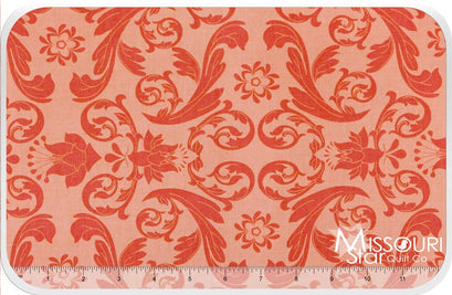 Kensington - Damask Red Yardage