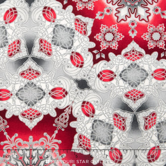 Holiday Flourish 8 - Silver Metallic Yardage