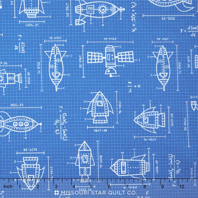 Spaced Out - Blueprint Blue Yardage