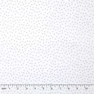 Remix - Dots Blanc Metallic Yardage