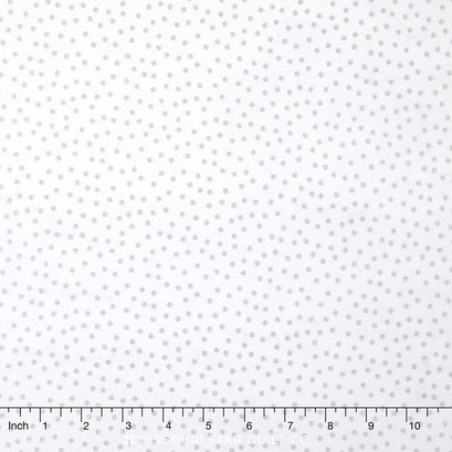Remix - Dots Blanc Metallic Yardage