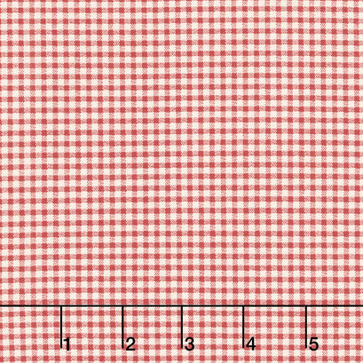 Garnets and Gingham - Medium Gingham Print Garnet Cream Yardage
