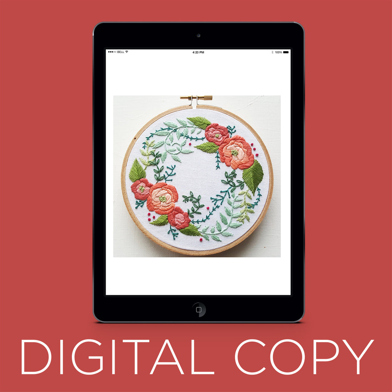 Digital Download - Delicate Roses Embroidery Pattern Primary Image