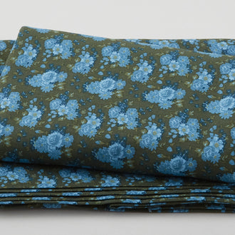 Rainbow Sampler - Roses Green 3 Yard Cut