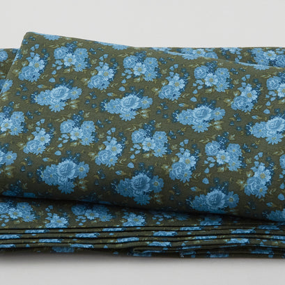 Rainbow Sampler - Roses Green 3 Yard Cut