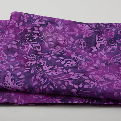 Java Batiks - Lush Vines Purple 2 Yard Cut