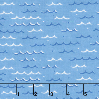 Pirate's Life - Seas the Day Blue Yardage