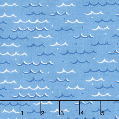 Pirate's Life - Seas the Day Blue Yardage