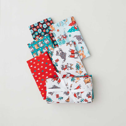 It's a Cats Christmas Favorites 5 Piece Fat Quarter Bundle