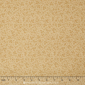108" Quilt Backs - Traditional Mini Leaf Tan 108" Backing