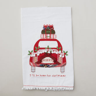 I'll Be Home For Christmas Tea Towel